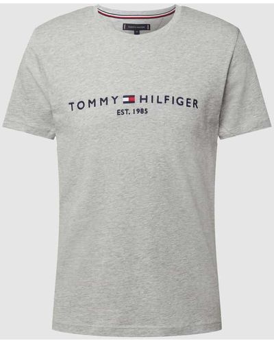 Tommy Hilfiger T-Shirt aus Bio-Baumwolle - Grau