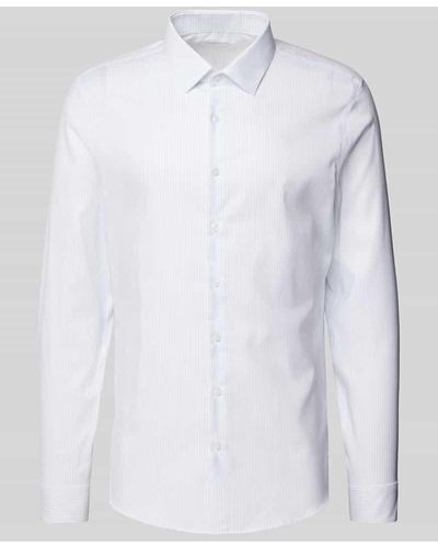 Calvin Klein Slim Fit Business-Hemd mit Knopfleiste Modell 'Bari' - Weiß
