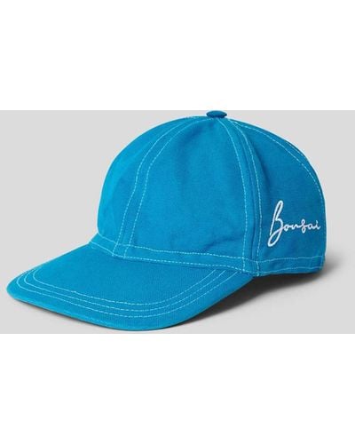 Bonsai Basecap mit Label-Stitching - Blau