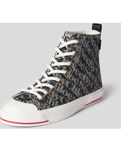 See By Chloé High Top Sneaker mit Allover-Logo - Mehrfarbig