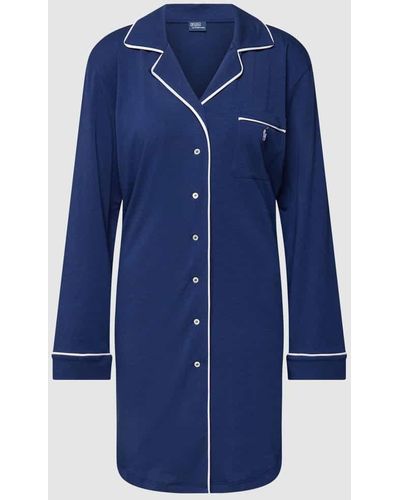 Polo Ralph Lauren Schlafshirt mit Brusttasche - Blau