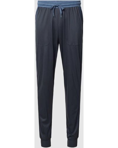 CALIDA Pyjama-Hose mit Kontrastbesatz Modell 'DEEPSLEEPWEAR' - Blau