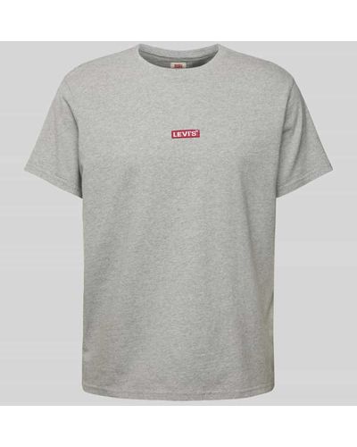 Levi's Relaxed Fit T-Shirt mit Label-Patch Modell 'BABY' - Grau