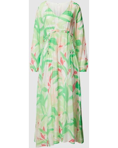 S.oliver Midi-jurk Met V-hals - Groen