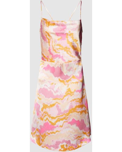 Pieces Mini-jurk Met All-over Print - Roze