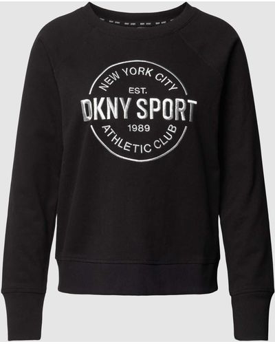 DKNY Sweatshirt Met Ronde Hals - Zwart