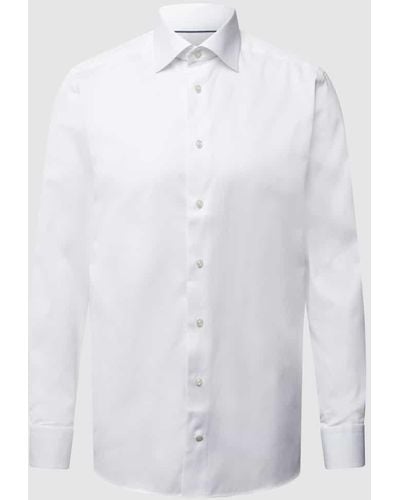 Eton Slim Fit Business-Hemd aus Twill - Weiß