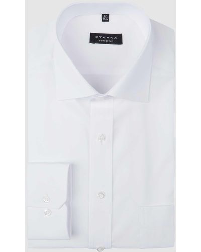 Eterna Comfort Fit Business-Hemd mit Haifischkragen - Weiß