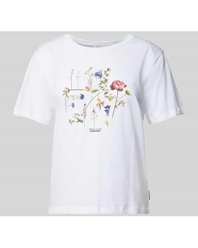 ARMEDANGELS T-Shirt mit floralem Print Modell 'MAARLA' - Weiß
