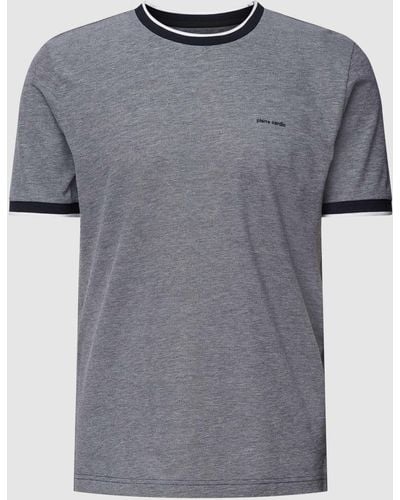 Pierre Cardin T-shirt Met Contraststrepen - Grijs