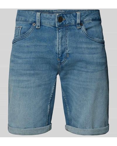 PME LEGEND Regular Fit Jeansshorts im 5-Pocket-Design Modell 'NIGHTFLIGHT' - Blau