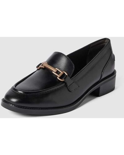 Tamaris Penny-Loafer aus Leder - Schwarz