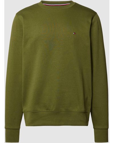 Tommy Hilfiger Sweatshirt Met Labelstitching C - Groen