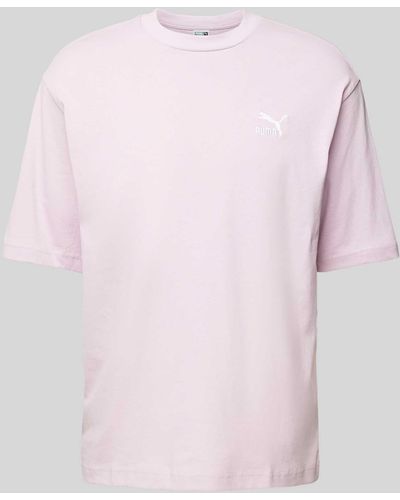 PUMA T-shirt Met Labelstitching - Roze