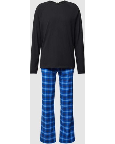 UGG Pyjama mit Tartan-Karo - Blau