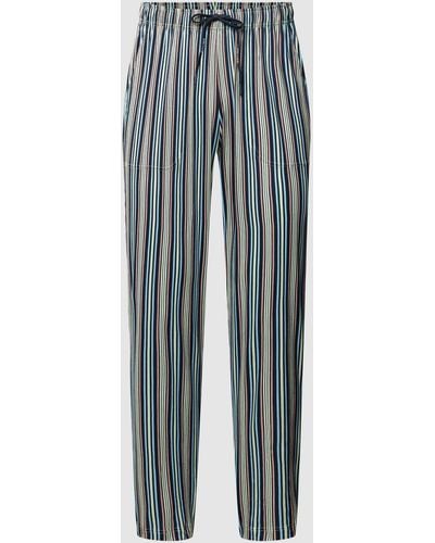 CALIDA Pyjama-Hose mit Allover-Muster Modell 'REMIX' - Blau
