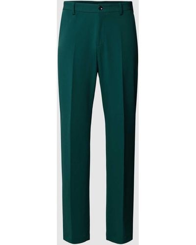 Strellson Regular Fit Anzughose mit Bundfalten Modell 'Joe' - Grün
