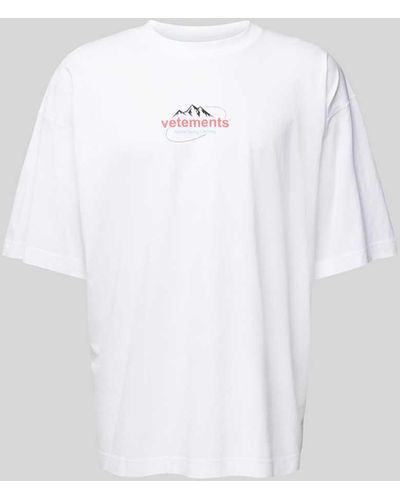Vetements Oversized T-Shirt aus reiner Baumwolle - Weiß