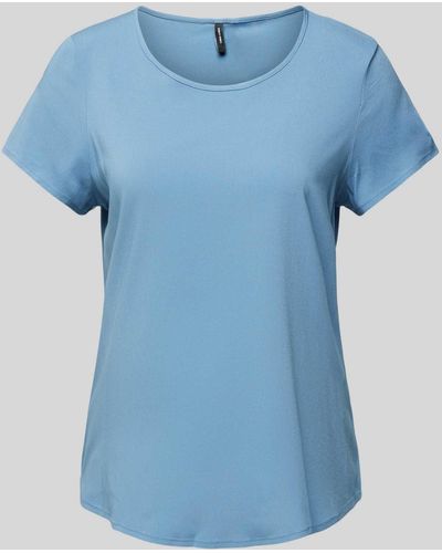 Vero Moda T-shirt Met Afgeronde Zoom - Blauw