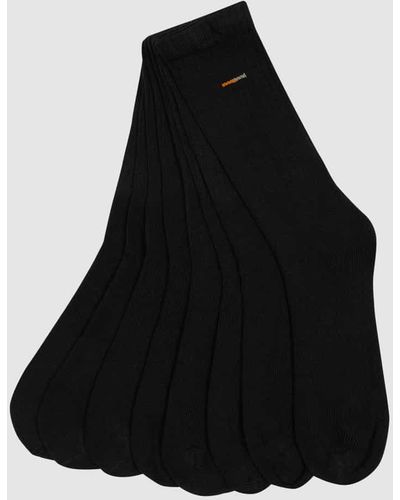 Camano Socken mit Stretch-Anteil im 8er-Pack - Schwarz