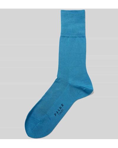 FALKE Socken mit Label-Schriftzug Modell 'Tiago' - Blau