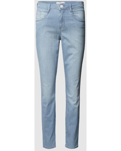 Brax Slim Fit Jeans mit verkürztem Schnitt Modell 'STYLE.SHAKIRA' - Blau