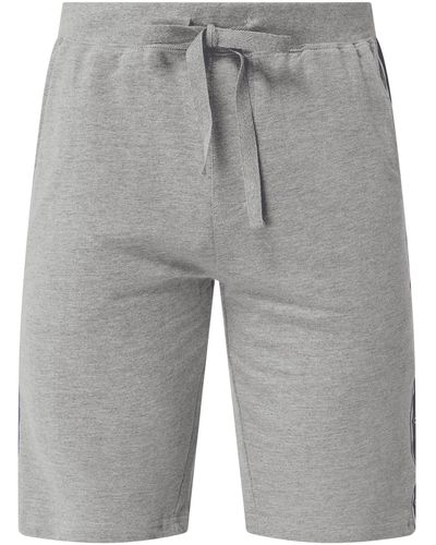 Pepe Jeans Sweatshorts mit Logo-Streifen Modell 'Dowlo' - Grau