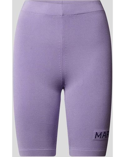 Marc Jacobs High Waist Shorts mit Label-Stitching - Lila