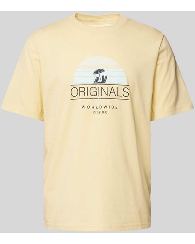 Jack & Jones T-Shirt mit Label-Print Modell 'CYRUS' - Mettallic
