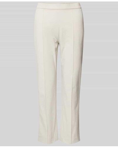 RAFFAELLO ROSSI Slim Fit Stoffhose mit fixierten Bügelfalten Modell 'MACY' - Weiß