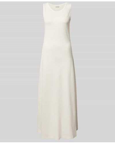 Milano Italy Jerseykleid in unifarbenem Design - Weiß