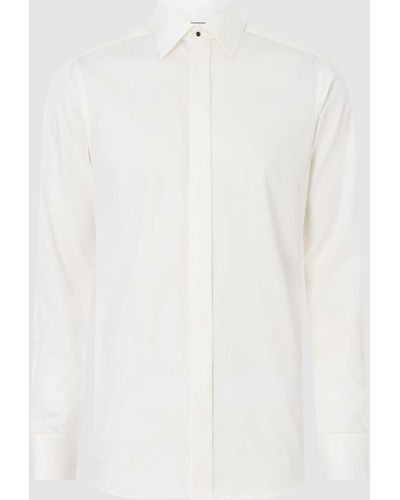 Eton Slim Fit Zakelijk Overhemd Van Katoen - Wit