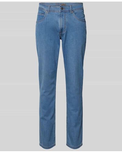 Christian Berg Men Regular Fit Jeans im 5-Pocket-Design - Blau