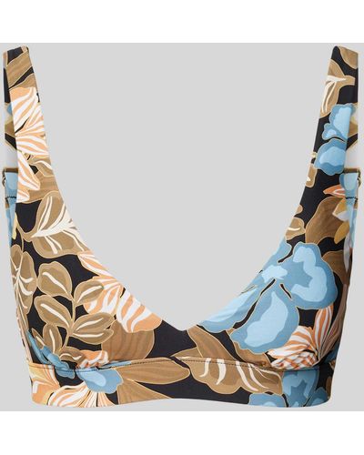 Rip Curl Bikini-Oberteil mit Allover-Motiv-Print - Blau