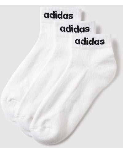 adidas Originals Sneakersocken mit Label-Print im 3er-Pack - Weiß