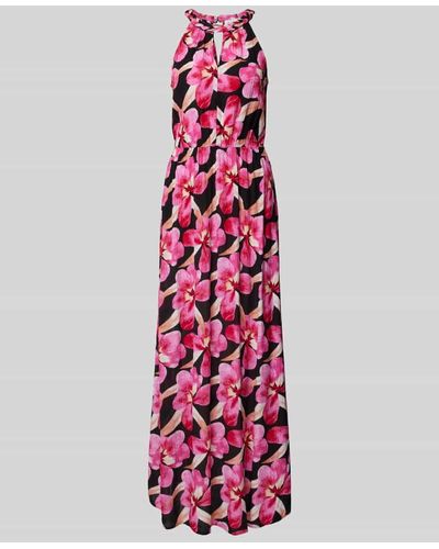 Vila Maxikleid mit floralem Print Modell 'MESA' - Pink