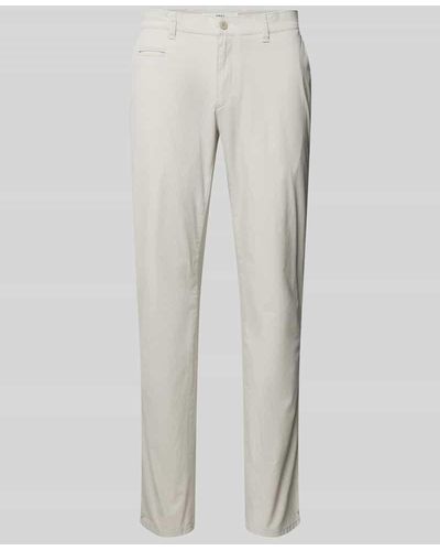 Brax Regular Fit Hose mit Eingrifftaschen Modell 'FABIO' - Weiß