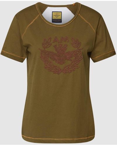 Aeronautica Militare T-Shirt mit Label-Detail - Grün