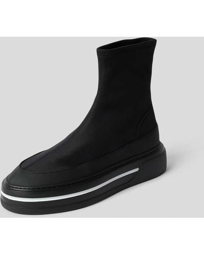 COPENHAGEN Sock-Sneaker mit Kontraststreifen - Schwarz