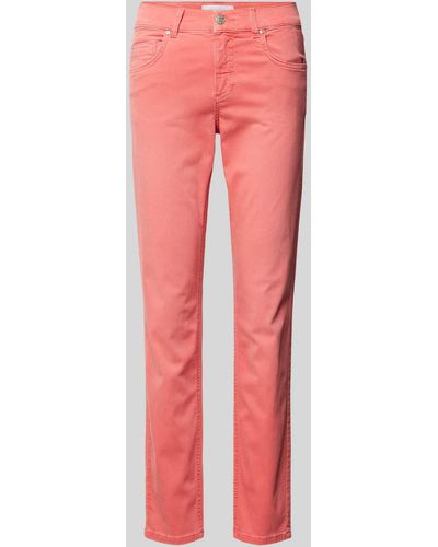 ANGELS Slim Fit Jeans im 5-Pocket-Design Modell 'Cici' - Pink