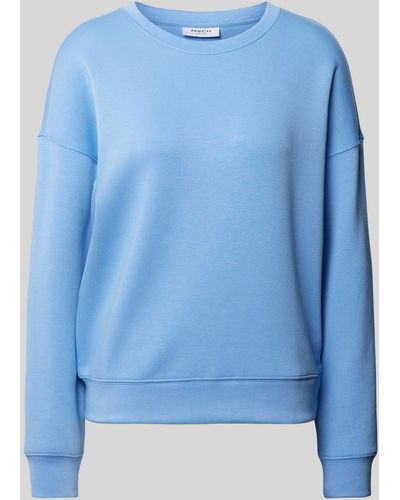 MSCH Copenhagen Oversized Sweatshirt mit überschnittenen Schultern - Blau