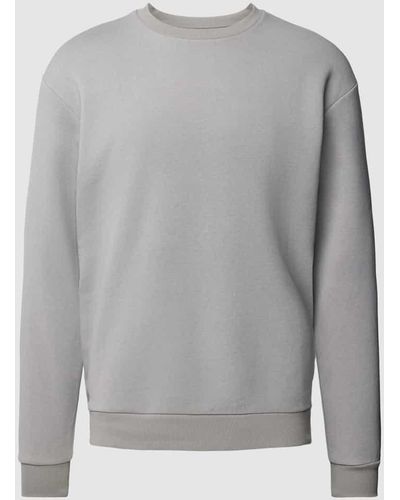 Jack & Jones Sweatshirt mit gerippten Abschlüssen Modell 'BRADLEY' - Grau