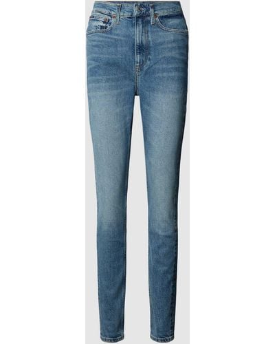 Polo Ralph Lauren High Waist Slim Fit Jeans im 5-Pocket-Design - Blau