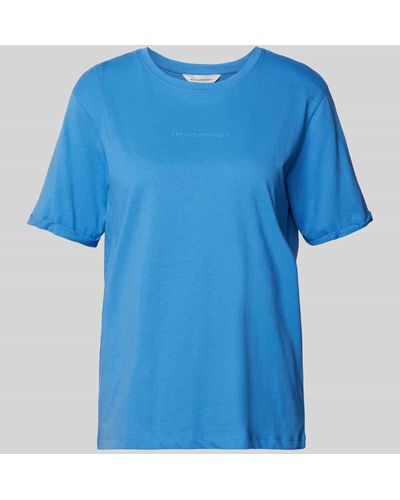 MSCH Copenhagen T-Shirt in unifarbenem Design Modell 'Terina' - Blau