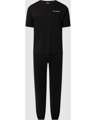 Karl Lagerfeld Pyjama Van Lyocellmix - Zwart