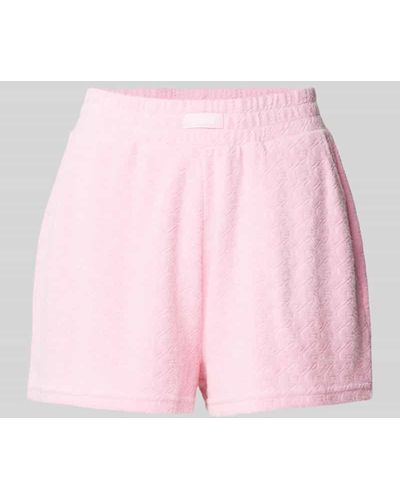 Guess Regular Fit Shorts mit Strukturmuster Modell 'LOLA' - Pink