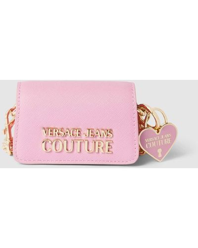 Versace Jeans Couture Clutch Met Labeldetails - Roze