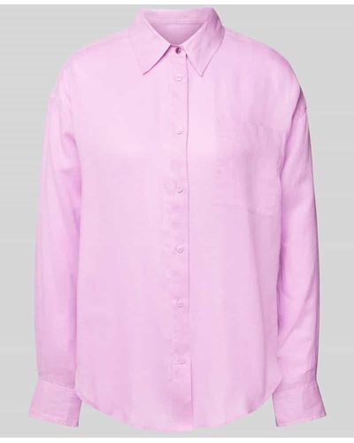BOSS Bluse mit aufgesetzter Brusttasche Modell 'Bostik' - Pink