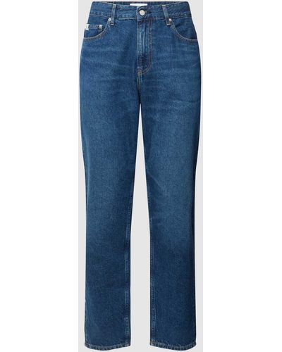 Calvin Klein Regular Tapered Fit Jeans Met 5-pocketmodel - Blauw