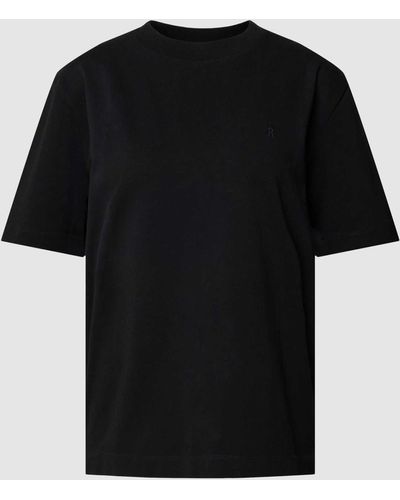 ARMEDANGELS T-shirt Met Labelstitching - Zwart